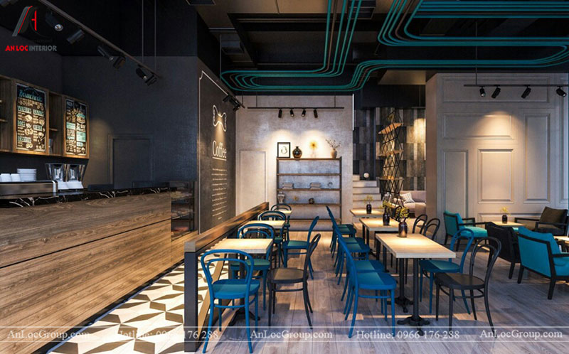 Thiết kế nội thất quán cafe 260m2 tại Vinhomes Tân Cảng - Ảnh 11