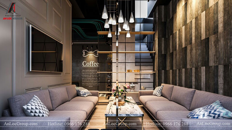 Thiết kế nội thất quán cafe 260m2 tại Vinhomes Tân Cảng - Ảnh 4