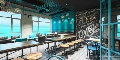 Thiết kế nội thất quán cafe 260m2 tại Vinhomes Tân Cảng - Ảnh 6