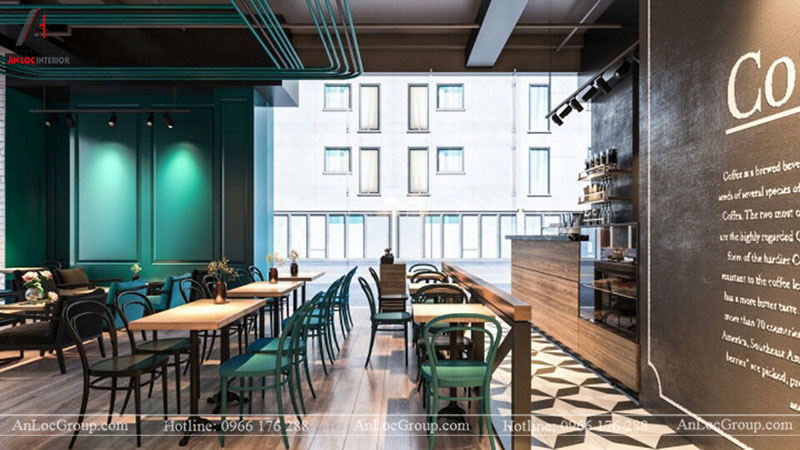 Thiết kế nội thất quán cafe 260m2 tại Vinhomes Tân Cảng - Ảnh 7