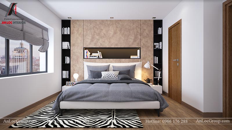 Thiết kế nội thất phòng ngủ riêng chung cư Ngoại Giao Đoàn 84m2