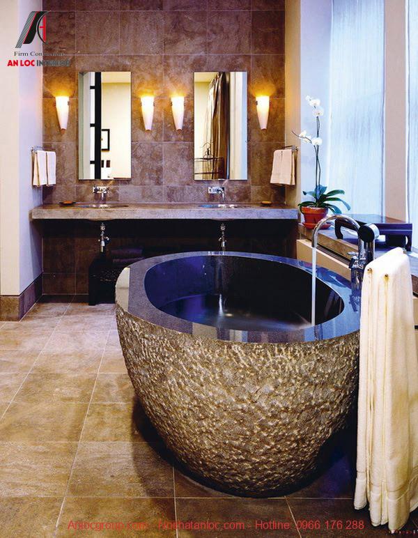 Phòng tắm phong cách Maverick ghi dấu ấn nổi bật ới bồn tắm độc đáo