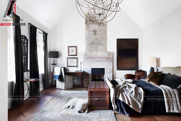 Phòng ngủ phong cách Gothic với cách sắp đặt đồ đạc hiệu quả
