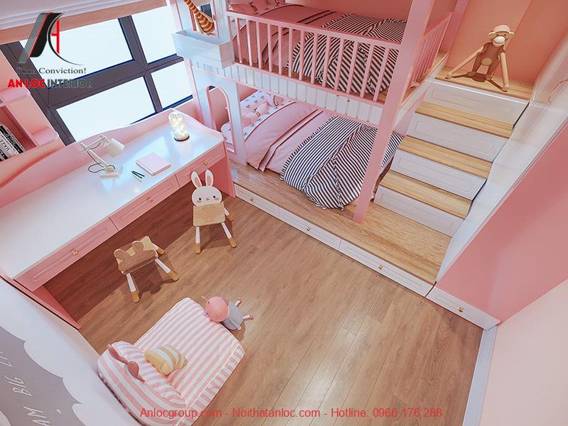 Thiết kế nội thất phòng ngủ trẻ em cho chung cư