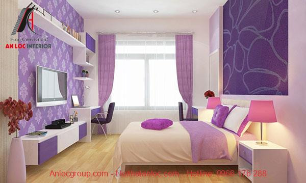 Phối hợp màu sơn phòng ngủ với các món đồ nội thất giúp căn phòng ấn tượng hơn