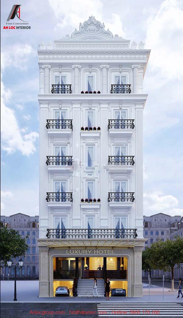 Kiến trúc 5 sao giúp khách hàng quan sát được thiết kế nội thất sảnh khách sạn
