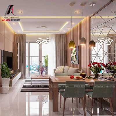 Thiết kế nội thất Bắc Giang với hạng mục chung cư 2 phòng ngủ