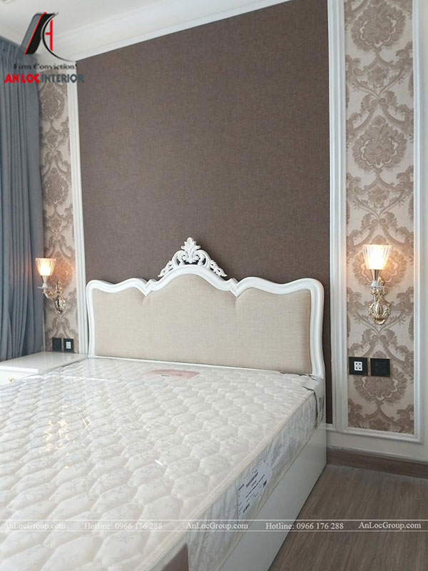 Nội thất phòng ngủ tại chung cư Bắc Ninh sử dụng màu sắc trang nhã
