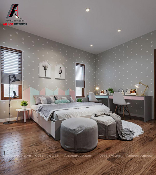 Phòng ngủ con với cách sử dụng tông màu sắc ấn tượng, tinh tế