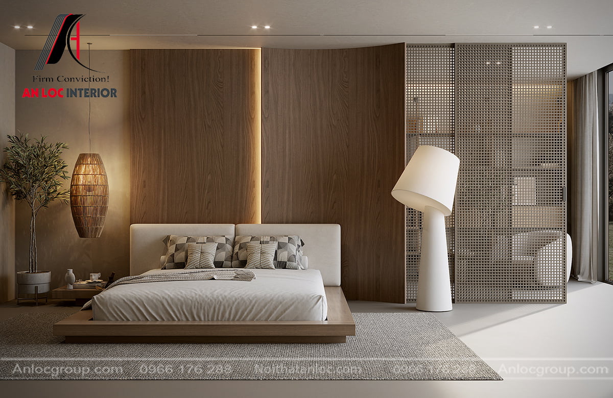 Thiết kế phòng ngủ đẹp 25m2 phong cách Nhật Bản