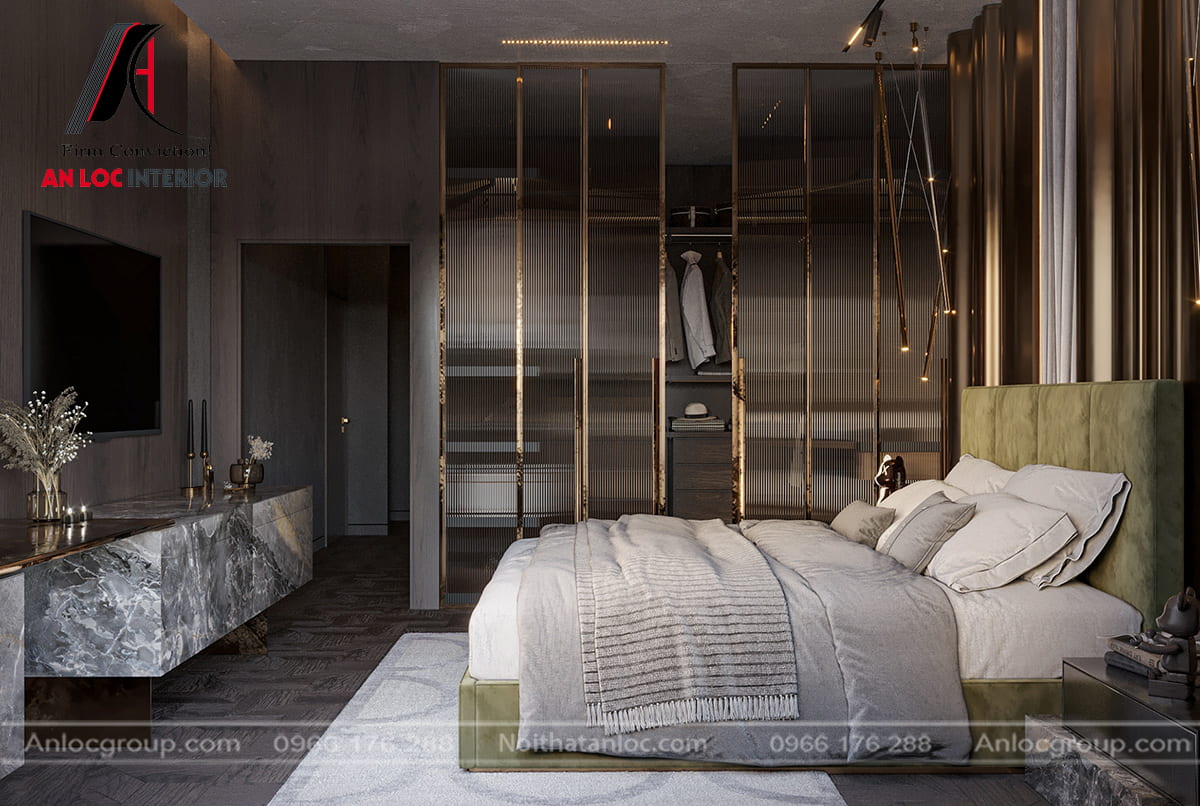 Thiết kế phòng ngủ cao cấp phong cách Luxury