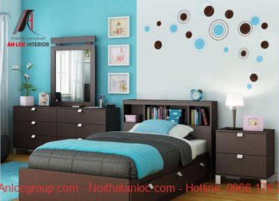 Trang trí phòng ngủ màu xanh ngọc