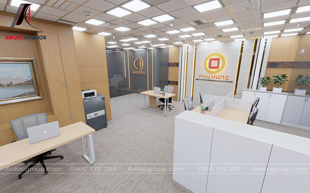Thiết kế nội thất văn phòng công ty Phú Hưng