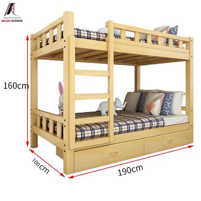 kích thước giường gỗ công nghiệp
