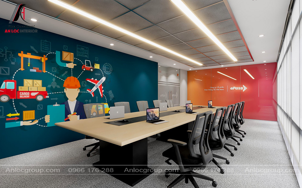 Thiết kế nội thất văn phòng công ty Epass
