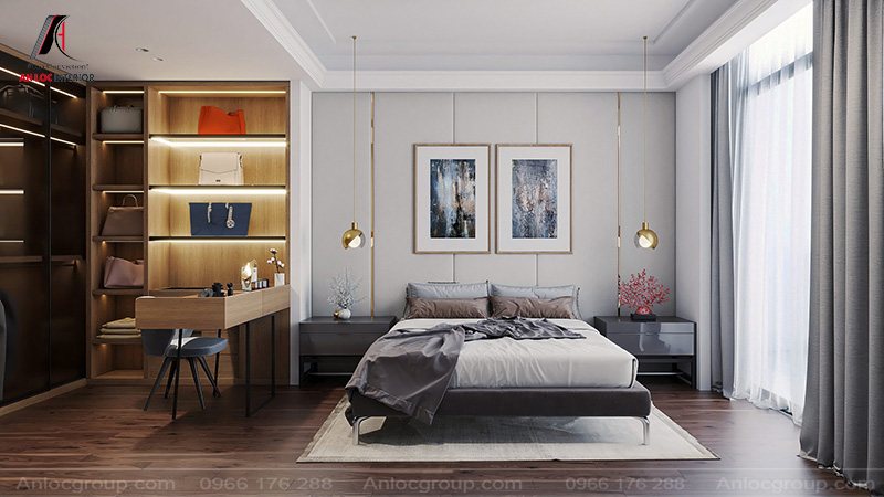 Thiết kế căn hộ 3 phòng ngủ phong cách Châu Âu