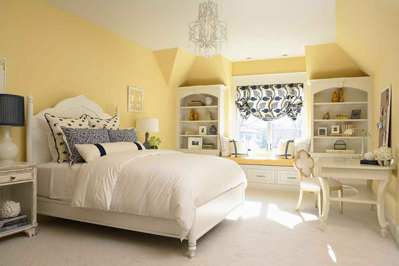 Mẫu 01: Phòng ngủ vàng kem phong cách Tân cổ điển