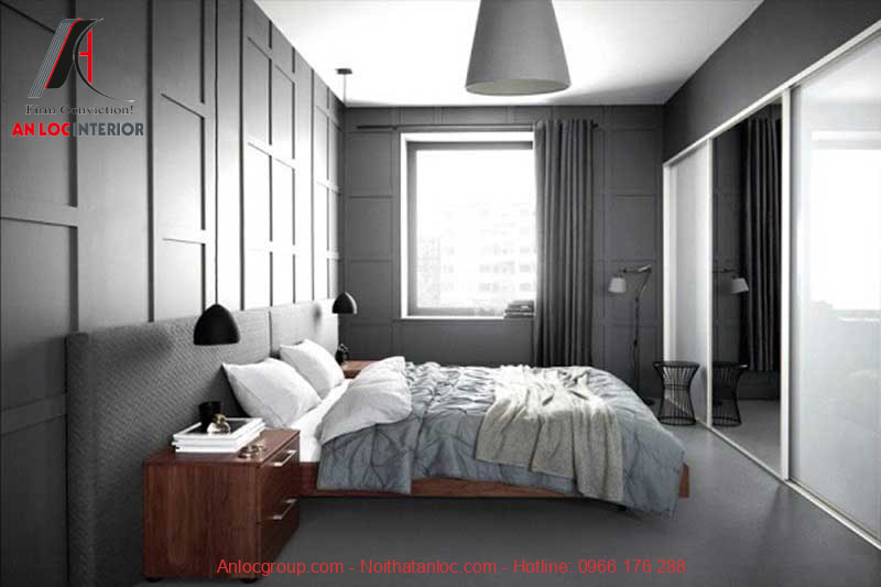 Mẫu 06: Phòng ngủ thiết kế đơn giản, không gian mở đón ánh sáng tự nhiên