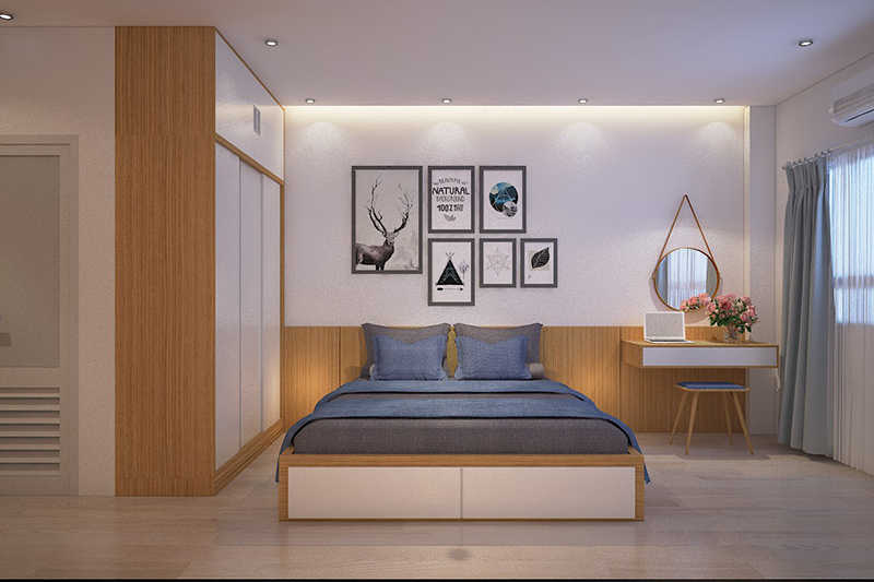 Phòng ngủ master thiết kế hiện đại, đơn giản