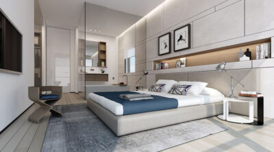 thiết kế phòng ngủ 20m2 có toilet