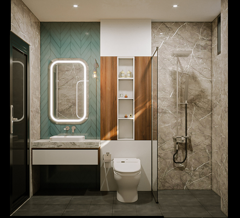 mẫu thiết kế nội thất nhà 2 tầng - Phòng tắm