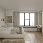 Thiết kế nội thất chung cư 3 phòng ngủ màu trắng 