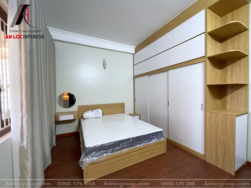 An Lộc - Thi công nội thất phòng ngủ chung cư gỗ công nghiệp