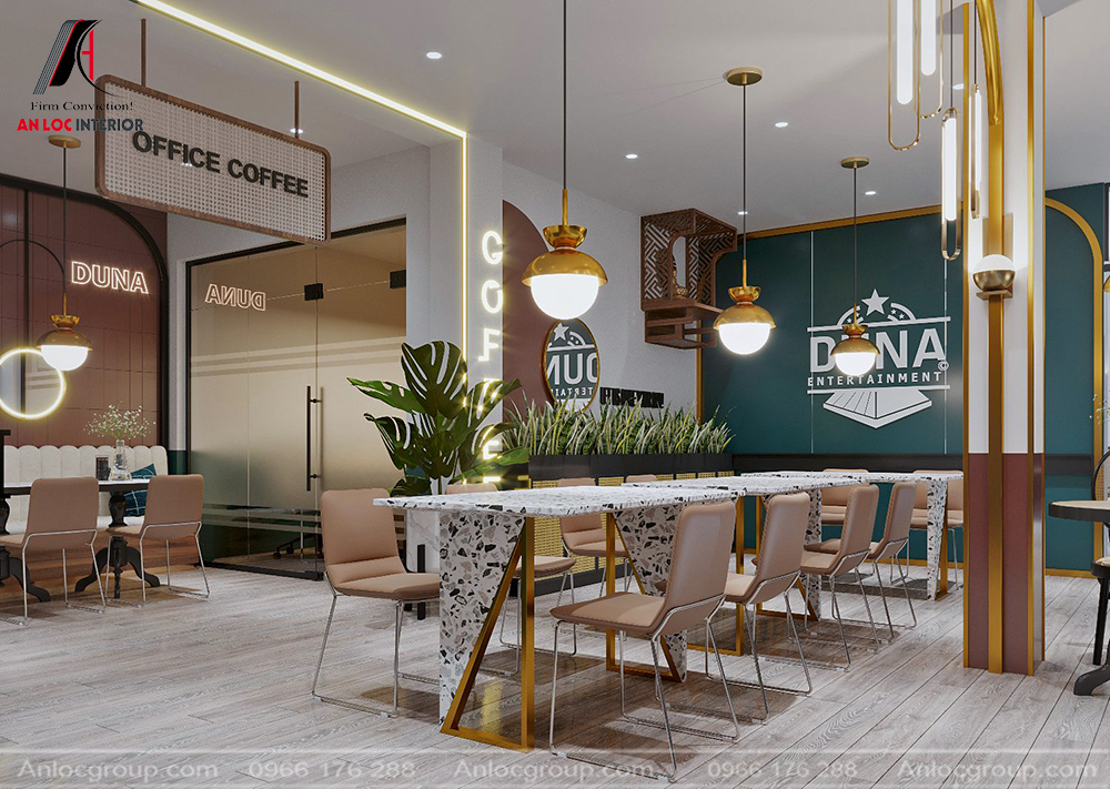 Thiết kế nội thất tầng 3 Cafe Duna - PA2
