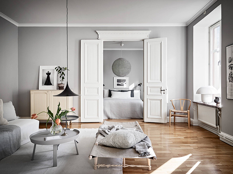 Mẫu phòng khách đơn giản mà đẹp phong cách Scandinavian
