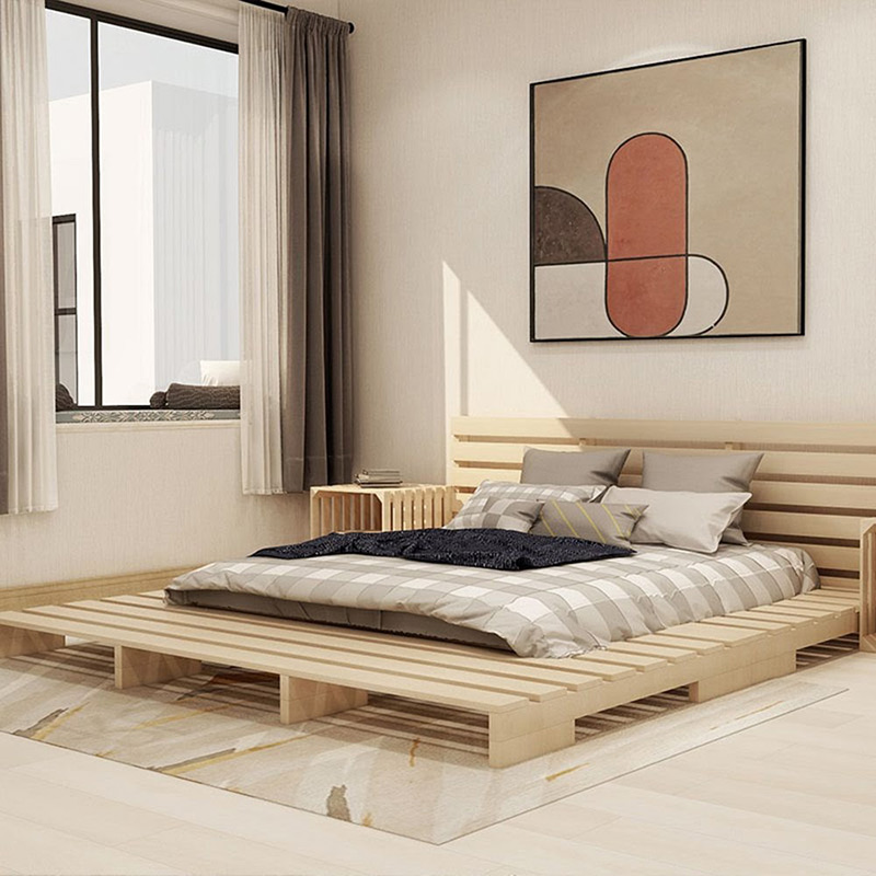 Mẫu giường Pallet gỗ Thông