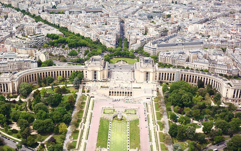 Kiến trúc Art Deco của cung Chaillot, Paris, Pháp 