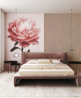 Phòng ngủ vợ chồng màu hồng