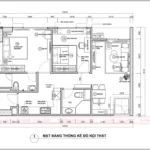 Mẫu 4: Thiết kế nội thất chung cư 80m2 2 phòng ngủ tại MHDI Lê Đức Thọ