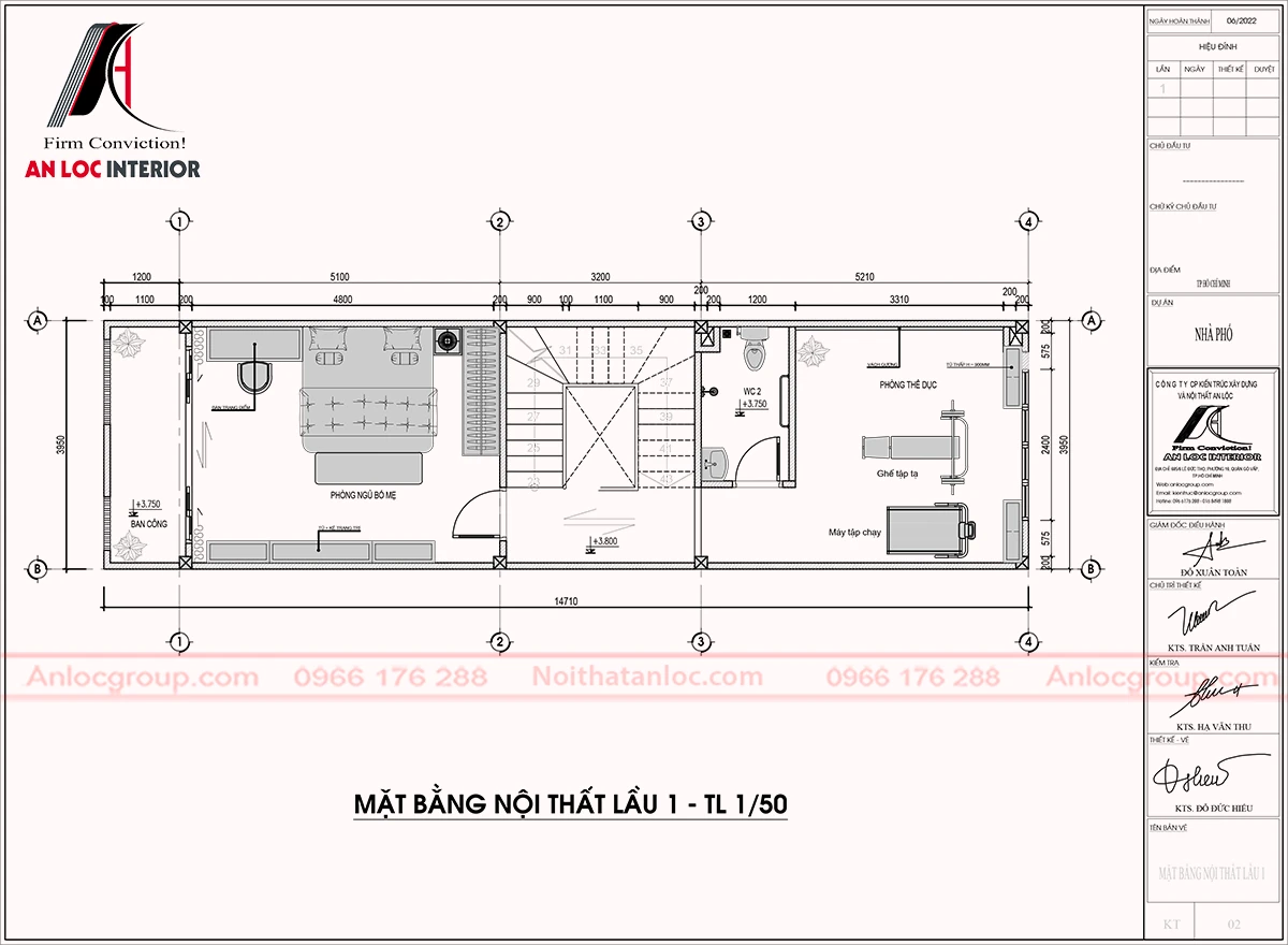 Thiết kế nội thất nhà phố 4x15m tại TPHCM