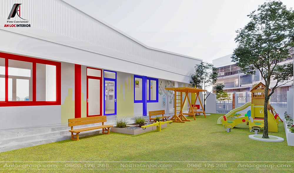 Thiết kế trường mầm non Rainbow Kids - Đắk Lắk