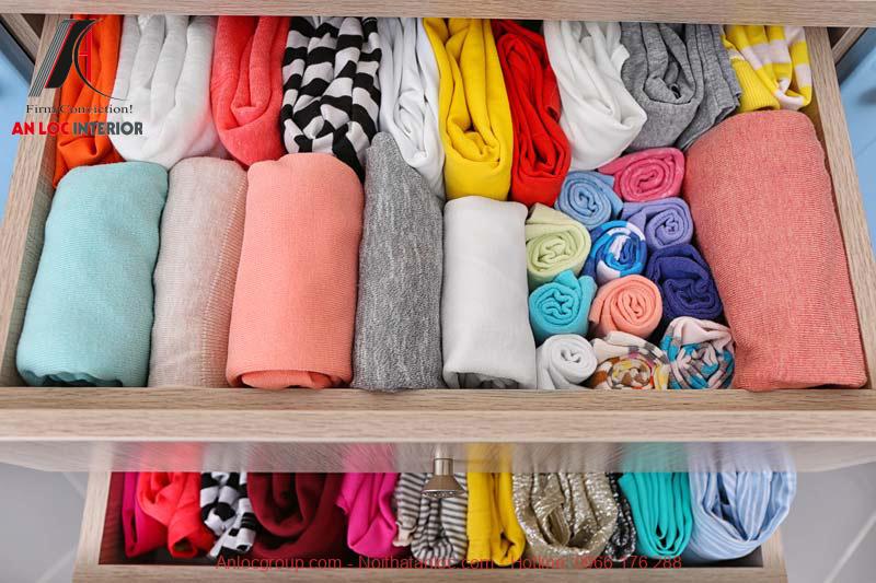 cách xếp tủ quần áo
