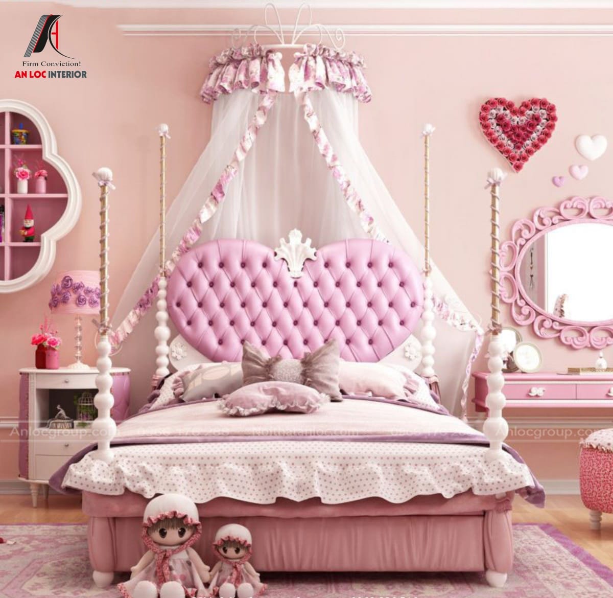 giường công chúa cho bé gái