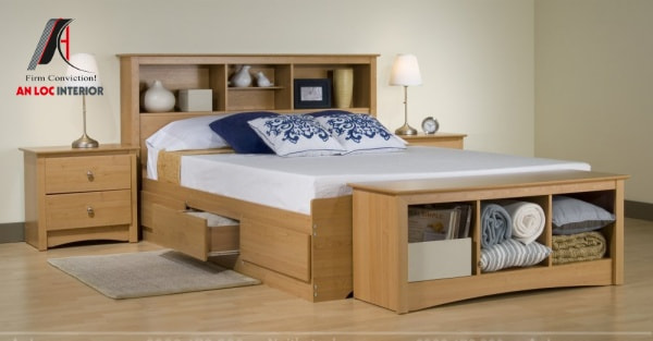giường gỗ 1m4 có hộc