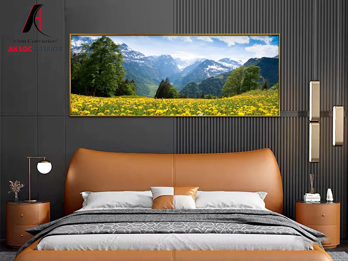 Mẫu 58: Background phòng ngủ với tranh 3D được nhiều gia chủ lựa chọn 