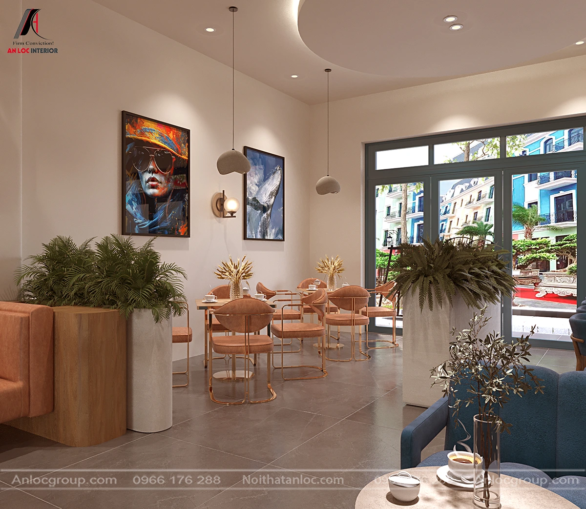 Thiết kế quán cafe kết hợp phòng khách sạn tại Đồ Sơn, Hải Phòng