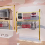 Thiết kế cửa hàng thời trang trẻ em nhỏ xinh xắn 