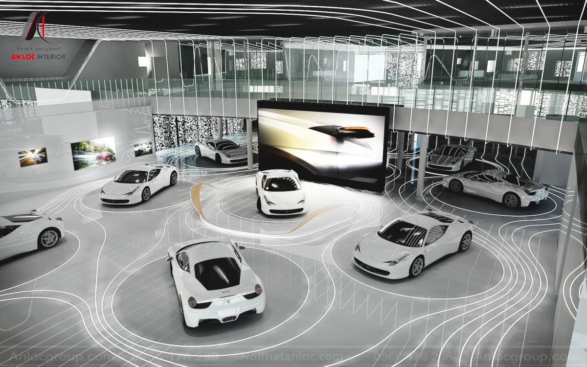 Thiết kế showroom xe ô tô hiện đại, công nghệ cao 
