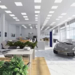Thiết kế showroom ô tô và văn phòng làm việc hiện đại 