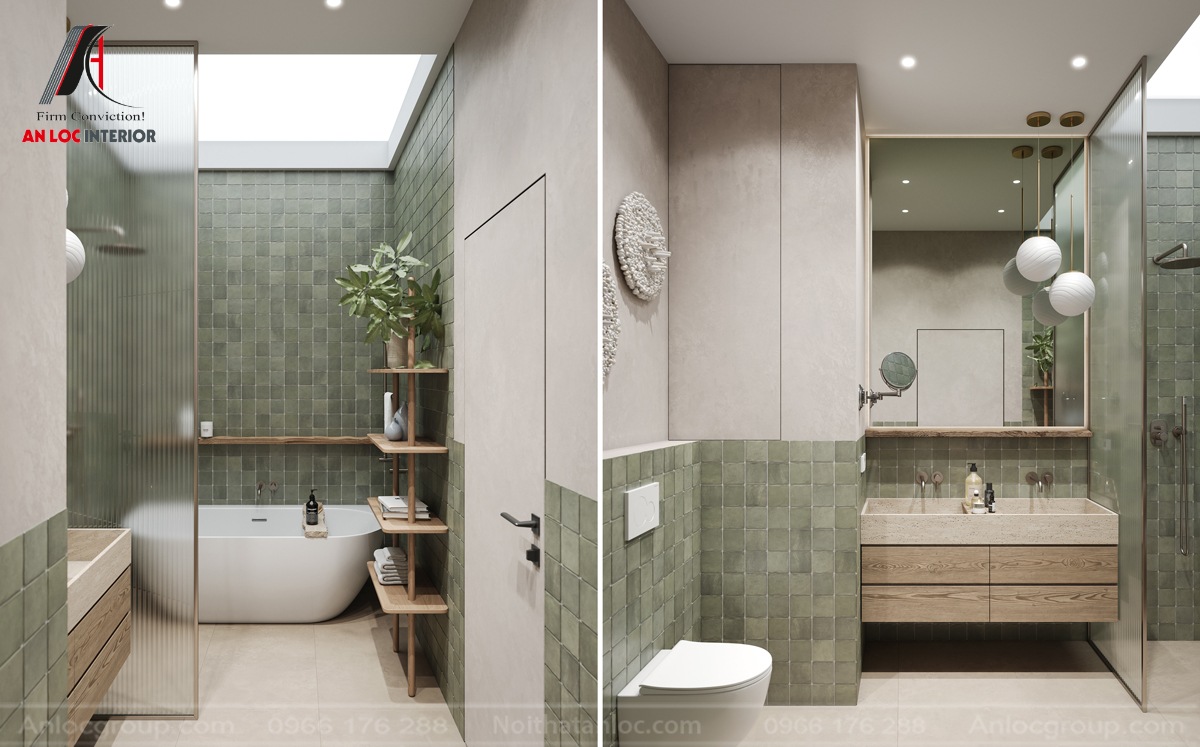 Thiết kế phòng tắm phong cách Wabi Sabi