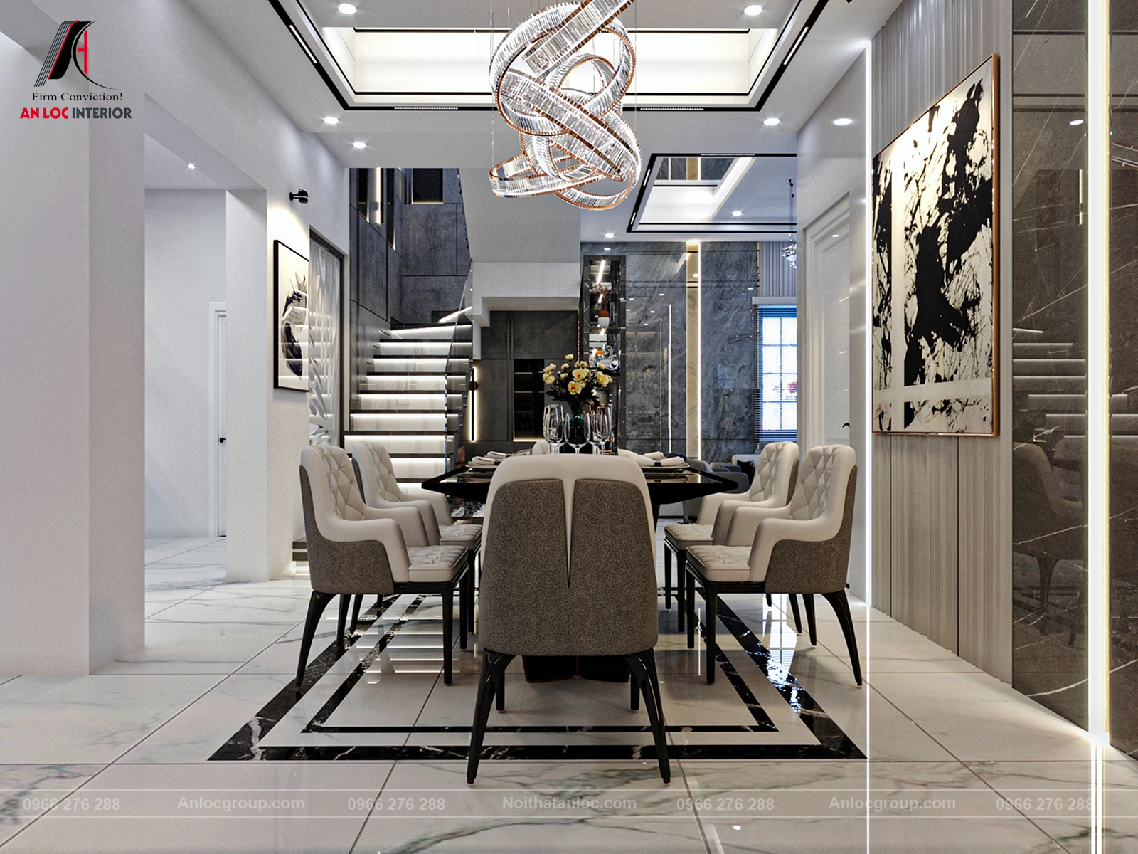 Thiết kế nội thất nhà phố 2 tầng 85m2 tại Phú Thọ - Ảnh 6